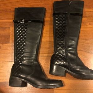 Black knee high Tahari boots